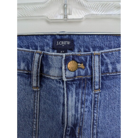 NWT J Crew Jeans High Rise Straight Crop Style Denim BT039 Size 27 Patch Pockets - Picture 3 of 15